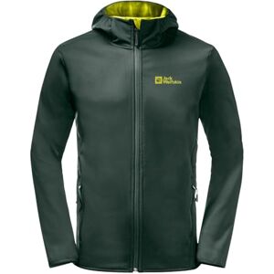 Jack Wolfskin Men's Bornberg Hoody M Softshell Jacket, Black Olive/Firefly, S Jack Wolfskin Men's Bornberg Hoody M Softshell Jacket, Black Olive/Firefly, S