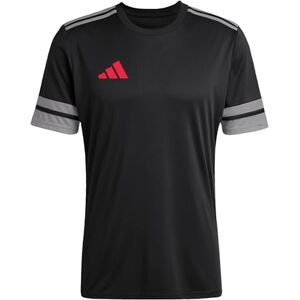 adidas Men's SQUADRA25 Jersey Short Sleeve, Black/Team Grey Four/Pure Ruby, L adidas Men's SQUADRA25 Jersey Short Sleeve, Black/Team Grey Four/Pure Ruby, L