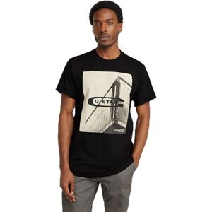 G-STAR RAW G-Star Men's HQ Oldskool Logo Lash T-Shirt, Black (dk black D24683-C372-6484), L G-STAR RAW G-Star Men's HQ Oldskool Logo Lash T-Shirt, Black (dk black D24683-C372-6484), L