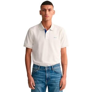 GANT Men's Reg Contrast Pique SS Rugger Polo Shirt, Eggshell, XXXX-Large GANT Men's Reg Contrast Pique SS Rugger Polo Shirt, Eggshell, XXXX-Large