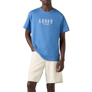Levi's Men's Ss Relaxed Fit Tee T-Shirt, Serif Logo Dutch Blue, XXL Levi's Men's Ss Relaxed Fit Tee T-Shirt, Serif Logo Dutch Blue, XXL