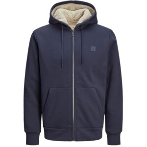 JACK & JONES JACK&JONES PLUS Men's Jprblumason Teddy Sweat Zip Pls Sweatshirt Jacket, Night Sky, 3XL JACK & JONES JACK&JONES PLUS Men's Jprblumason Teddy Sweat Zip Pls Sweatshirt Jacket, Night Sky, 3XL