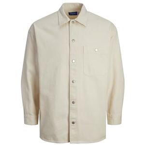 JACK & JONES Men's Jorsantorini Denim Overshirt Ls Long Sleeve Shirt, Buttercream, L JACK & JONES Men's Jorsantorini Denim Overshirt Ls Long Sleeve Shirt, Buttercream, L