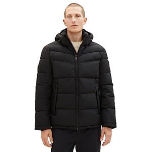 TOM TAILOR Men's Puffer Jacket with Hood, 29999-black, M TOM TAILOR Men's Puffer Jacket with Hood, 29999-black, M