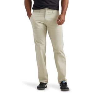 Lee Men's Extreme Motion Flat Front Regular Straight Pant Fit, Stone, 33W x 29L Lee Men's Extreme Motion Flat Front Regular Straight Pant Fit, Stone, 33W x 29L