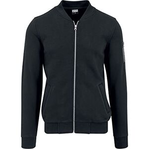 Urban Classics Men's Sweat Bomber Jacket, Black (Black 7), M Urban Classics Men's Sweat Bomber Jacket, Black (Black 7), M