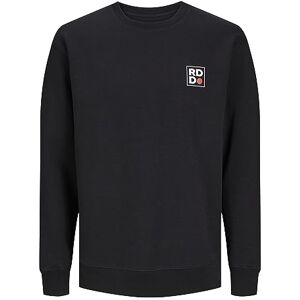 JACK & JONES Men's Rdddean Sweat Crew Neck L/S Sn Sweater, Black, XL JACK & JONES Men's Rdddean Sweat Crew Neck L/S Sn Sweater, Black, XL