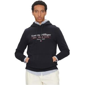 Tommy Hilfiger Men’s Centre Stack Hoodie with Logo, Blue (Desert Sky 654 920), XL Tommy Hilfiger Men’s Centre Stack Hoodie with Logo, Blue (Desert Sky 654 920), XL