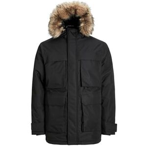 JACK & JONES JACK&JONES PLUS Men's Jjstar Parka Jacket Pls, Black/Detail: no Badge, XXXXL JACK & JONES JACK&JONES PLUS Men's Jjstar Parka Jacket Pls, Black/Detail: no Badge, XXXXL