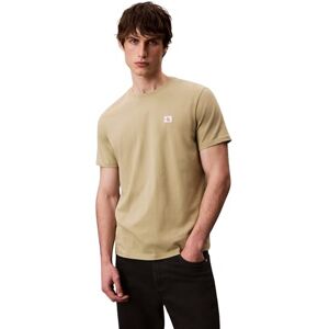 Calvin Klein Men's Short Sleeve Badge Classic Cotton Jersey T-Shirt, Beige (Cedar), L Calvin Klein Men's Short Sleeve Badge Classic Cotton Jersey T-Shirt, Beige (Cedar), L