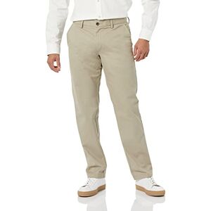Amazon Essentials Men's Straight-Fit Wrinkle-Resistant Flat-Front Chino Trouser, Khaki Beige, 42W / 32L Amazon Essentials Men's Straight-Fit Wrinkle-Resistant Flat-Front Chino Trouser, Khaki Beige, 42W / 32L