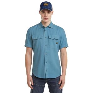 G-STAR Men's Marine Slim Short Sleeve Shirt, Blue (Niagara Gd D19751-d454-h055), L G-STAR Men's Marine Slim Short Sleeve Shirt, Blue (Niagara Gd D19751-d454-h055), L