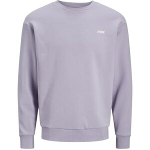 JACK & JONES Men's Jjscript Bradley Sweat Crew Neck, Languid Lavender, XL JACK & JONES Men's Jjscript Bradley Sweat Crew Neck, Languid Lavender, XL