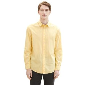TOM TAILOR Men's 1041174 Shirt, 35194-Sunny Yellow Stripe, M TOM TAILOR Men's 1041174 Shirt, 35194-Sunny Yellow Stripe, M