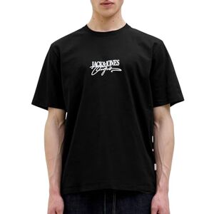 JACK & JONES Men's Male Logo T-Shirt Joralmeria Branding Tee SS Crew Neck, Black, L JACK & JONES Men's Male Logo T-Shirt Joralmeria Branding Tee SS Crew Neck, Black, L