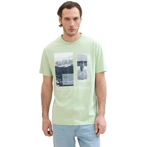 TOM TAILOR Men's 1041788 T-Shirt, 35169-Tender Sea Green, L TOM TAILOR Men's 1041788 T-Shirt, 35169-Tender Sea Green, L