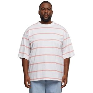 Urban Classics Men's Tb6412-oversized Sleeve Modern Stripe Tee T-Shirt, White/Lemonade Pink, XXL Urban Classics Men's Tb6412-oversized Sleeve Modern Stripe Tee T-Shirt, White/Lemonade Pink, XXL