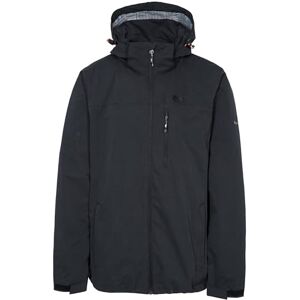 Trespass Men's Weir Waterproof Rain Jacket With Concealed Hood, Black, XL UK Trespass Men's Weir Waterproof Rain Jacket With Concealed Hood, Black, XL UK