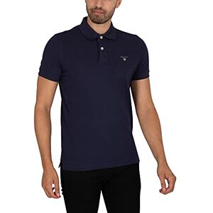 GANT Men's Slim Shield Ss Pique Polo Shirt Polo Shirt , Evening Blue,S GANT Men's Slim Shield Ss Pique Polo Shirt Polo Shirt , Evening Blue,S
