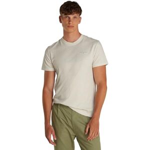 Tommy Jeans Men's TJM Slim Linear Chest Tee Ext Dm0Dm21188 S/S T-Shirt, Beige (Oat Marl HTR), S Tommy Jeans Men's TJM Slim Linear Chest Tee Ext Dm0Dm21188 S/S T-Shirt, Beige (Oat Marl HTR), S
