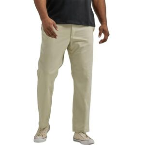 Lee Men's Big & Tall Extreme Motion Flat Front Regular Straight Pant Casual, Stone, 54W x 32L Lee Men's Big & Tall Extreme Motion Flat Front Regular Straight Pant Casual, Stone, 54W x 32L
