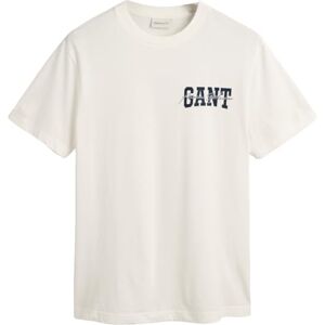 GANT Men's Arch Script SS T-Shirt, Eggshell, M GANT Men's Arch Script SS T-Shirt, Eggshell, M