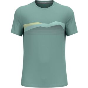 Odlo Men's F-Dry T-Shirt with Mountain Comb Print Hiking Shirt Odlo Men's F-Dry T-Shirt with Mountain Comb Print Hiking Shirt