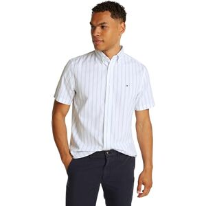 Tommy Hilfiger Men’s Short Sleeve Flex Poplin Shirt, Multicolor (Sweet Blue/Optic White), M Tommy Hilfiger Men’s Short Sleeve Flex Poplin Shirt, Multicolor (Sweet Blue/Optic White), M