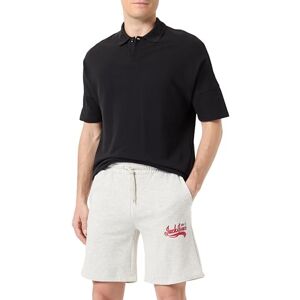 JACK & JONES Men's Jpstlogo Sweat Shorts 2 Col Sn GMS, White Melange/Detail: Melange, XXL JACK & JONES Men's Jpstlogo Sweat Shorts 2 Col Sn GMS, White Melange/Detail: Melange, XXL