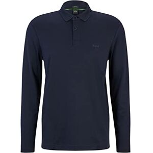Boss Mens Pirol Tonal-Logo Polo Shirt in Interlock Cotton Boss Mens Pirol Tonal-Logo Polo Shirt in Interlock Cotton