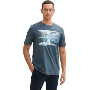 TOM TAILOR Men's 1043994 T-Shirt, 27604-Stormy Blue, XXL TOM TAILOR Men's 1043994 T-Shirt, 27604-Stormy Blue, XXL