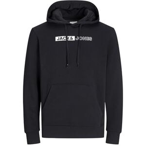 JACK & JONES Men's Jjecorp Logo Sweat Hood Play Noos Sweatshirt, Black/Print:Play 5, L JACK & JONES Men's Jjecorp Logo Sweat Hood Play Noos Sweatshirt, Black/Print:Play 5, L