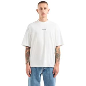 Armani Exchange Men's The Grid, Sustainable, Printed Logo Lettering T-Shirt, Off White, XS Armani Exchange Men's The Grid, Sustainable, Printed Logo Lettering T-Shirt, Off White, XS