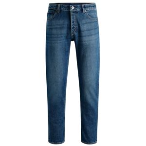 Hugo Boss Mens Brody Blue Tapered-fit Jeans in Stretch Denim Hugo Boss Mens Brody Blue Tapered-fit Jeans in Stretch Denim