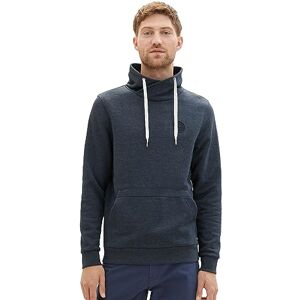 TOM TAILOR Men's 1037753 Sweatshirt, 19024-Sky Captain Blue White Melange, L TOM TAILOR Men's 1037753 Sweatshirt, 19024-Sky Captain Blue White Melange, L