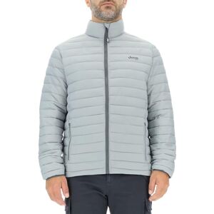 JEEP O102878-G229 J MAN PUFFER JACKET W/Zipped Pockets Small Print J23W Medium Grey XXL JEEP O102878-G229 J MAN PUFFER JACKET W/Zipped Pockets Small Print J23W Medium Grey XXL