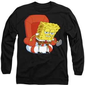 SPONGEBOB SQUAREPANTS Spongebob Head Out Meme Mens Long Sleeve T Shirt, Black, L SPONGEBOB SQUAREPANTS Spongebob Head Out Meme Mens Long Sleeve T Shirt, Black, L