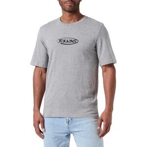 JACK & JONES Men's Jacoliver Ss Tee T-Shirt, Light Grey Mix, XXL JACK & JONES Men's Jacoliver Ss Tee T-Shirt, Light Grey Mix, XXL