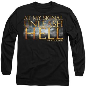 Gladiator Unleash Hell Mens Long Sleeve T Shirt, Black, X-Large Gladiator Unleash Hell Mens Long Sleeve T Shirt, Black, X-Large