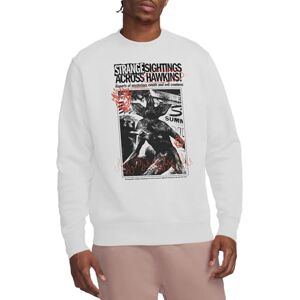 Stranger Things Newspaper Demogorgon Sighting Unisex Sweatshirt, White, XX-Large Stranger Things Newspaper Demogorgon Sighting Unisex Sweatshirt, White, XX-Large