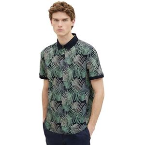 TOM TAILOR Men's 1040947 Polo Shirt, 35095-Navy Multicolor Leaf Design, M TOM TAILOR Men's 1040947 Polo Shirt, 35095-Navy Multicolor Leaf Design, M