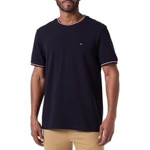Tommy Hilfiger Men's Short Sleeve Round Neck Tipped Collar T-Shirt, Blue (Desert Sky), XS Tommy Hilfiger Men's Short Sleeve Round Neck Tipped Collar T-Shirt, Blue (Desert Sky), XS
