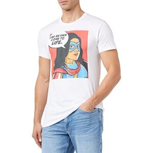 Marvel Men's Uxmissmts002 T-Shirt, White, 3XL Marvel Men's Uxmissmts002 T-Shirt, White, 3XL