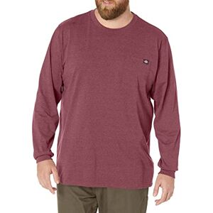 Dickies Men's Long Sleeve Heavyweight Crew Neck Work Utility T-Shirt, Burgundy Single Dye Heather, XXL Dickies Men's Long Sleeve Heavyweight Crew Neck Work Utility T-Shirt, Burgundy Single Dye Heather, XXL