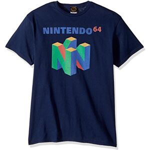 Nintendo Men's N64 Logo Short Sleeve T-Shirt, Navy, XL Nintendo Men's N64 Logo Short Sleeve T-Shirt, Navy, XL