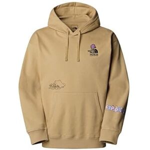 The North Face Unisex Mountain Cleanup Oversized Hooded Sweatshirt, Khaki Stone, M The North Face Unisex Mountain Cleanup Oversized Hooded Sweatshirt, Khaki Stone, M