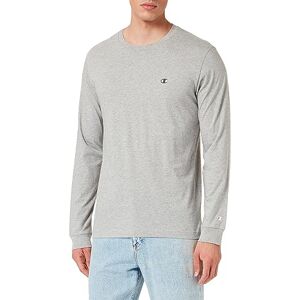 Champion Legacy Basics-L-s Crewneck Men's Long Sleeve T-Shirt, Grigio Melange Chiaro, M Champion Legacy Basics-L-s Crewneck Men's Long Sleeve T-Shirt, Grigio Melange Chiaro, M