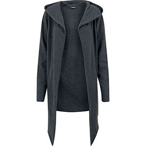 Urban Classics Men's Hooded Edge Long Frayed Sleeve Sweatshirt with Hoodie Open Front Cardigan for Men, Charcoal, 3XL Plus UK Urban Classics Men's Hooded Edge Long Frayed Sleeve Sweatshirt with Hoodie Open Front Cardigan for Men, Charcoal, 3XL Plus UK