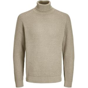 JACK & JONES Men's Jorcody Knit Roll Neck Jumper, Humus, S JACK & JONES Men's Jorcody Knit Roll Neck Jumper, Humus, S