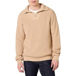 Amazon Essentials Men's Quarter-Zip, Rib-Knit, Relaxed-fit Jumper, Light Camel, XXL Amazon Essentials Men's Quarter-Zip, Rib-Knit, Relaxed-fit Jumper, Light Camel, XXL